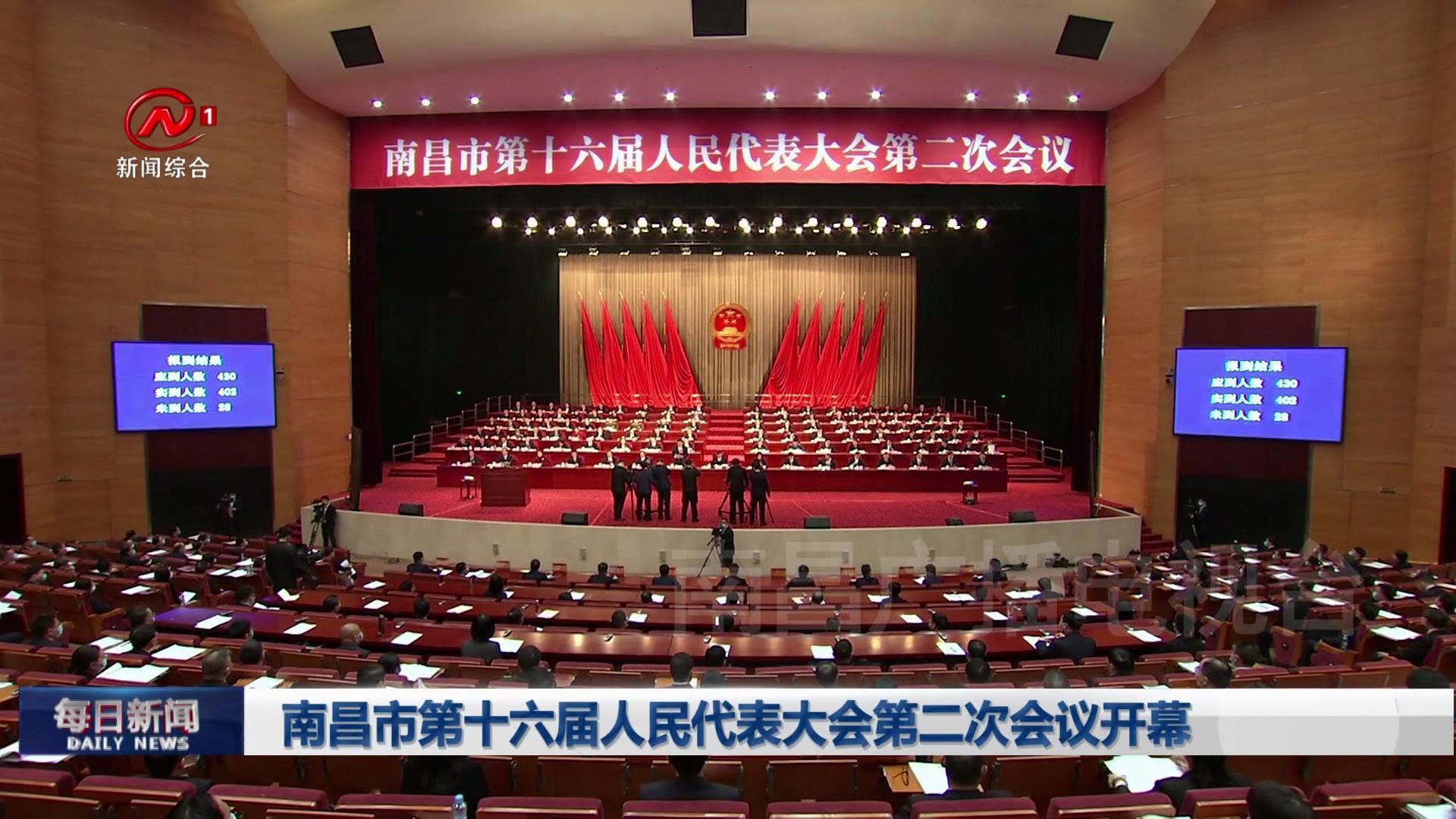 南昌市第十六届人民代表大会第二次会议开幕