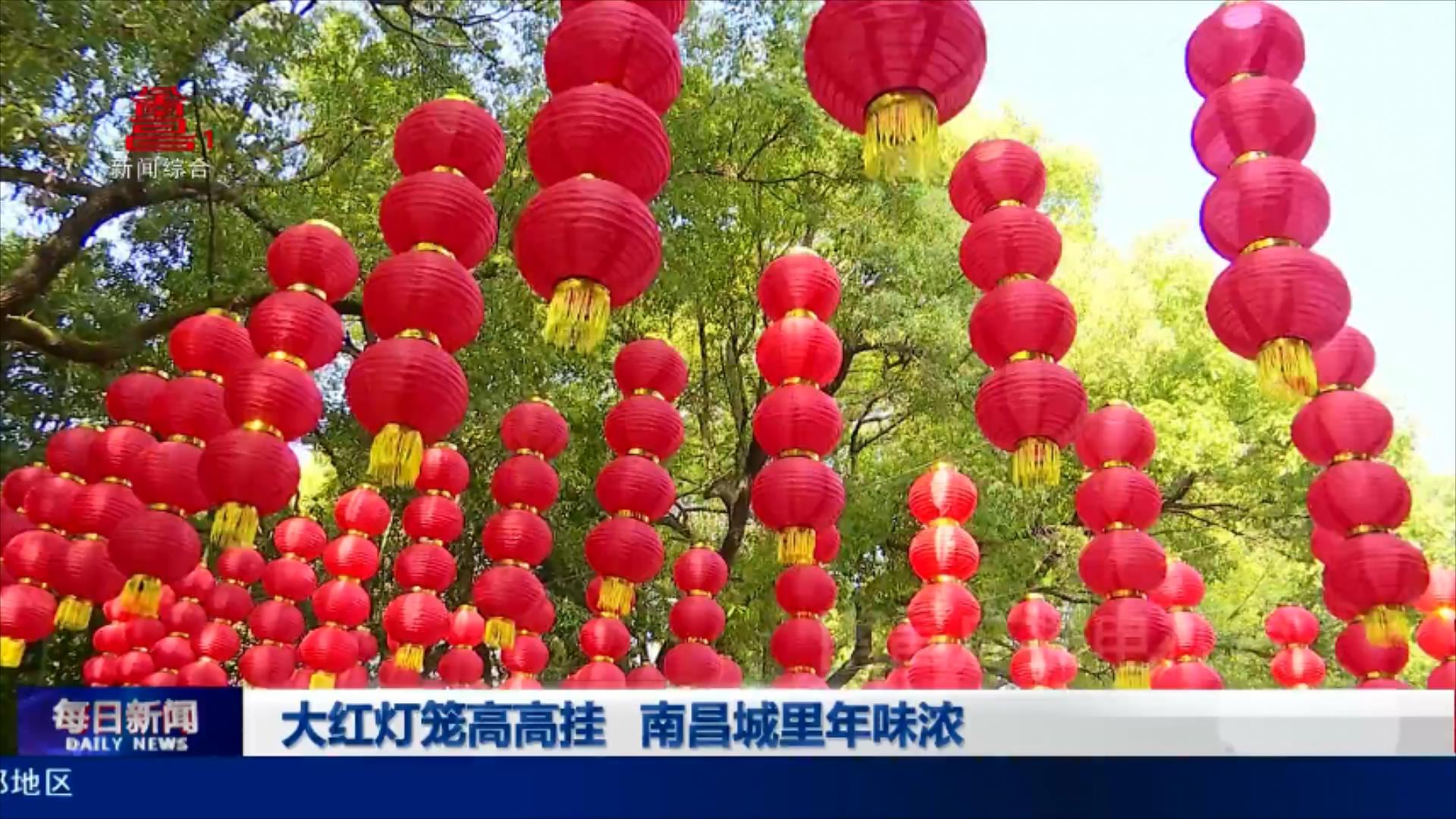 大红灯笼高高挂  南昌城里年味浓