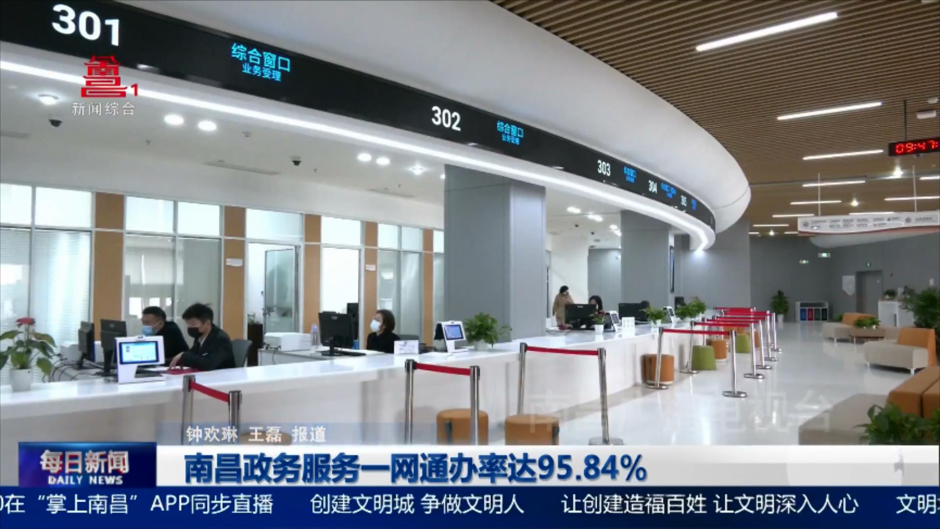 南昌政务服务一网通办率达95.84%