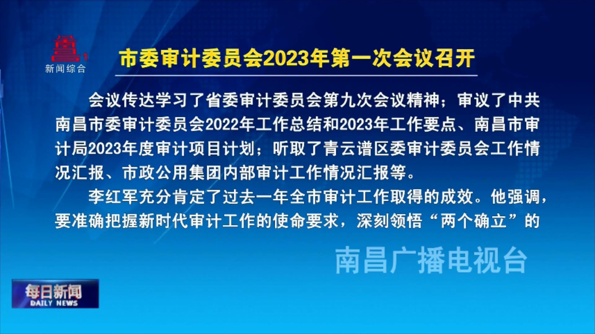 市委審計委員會2023年第一次會議召開