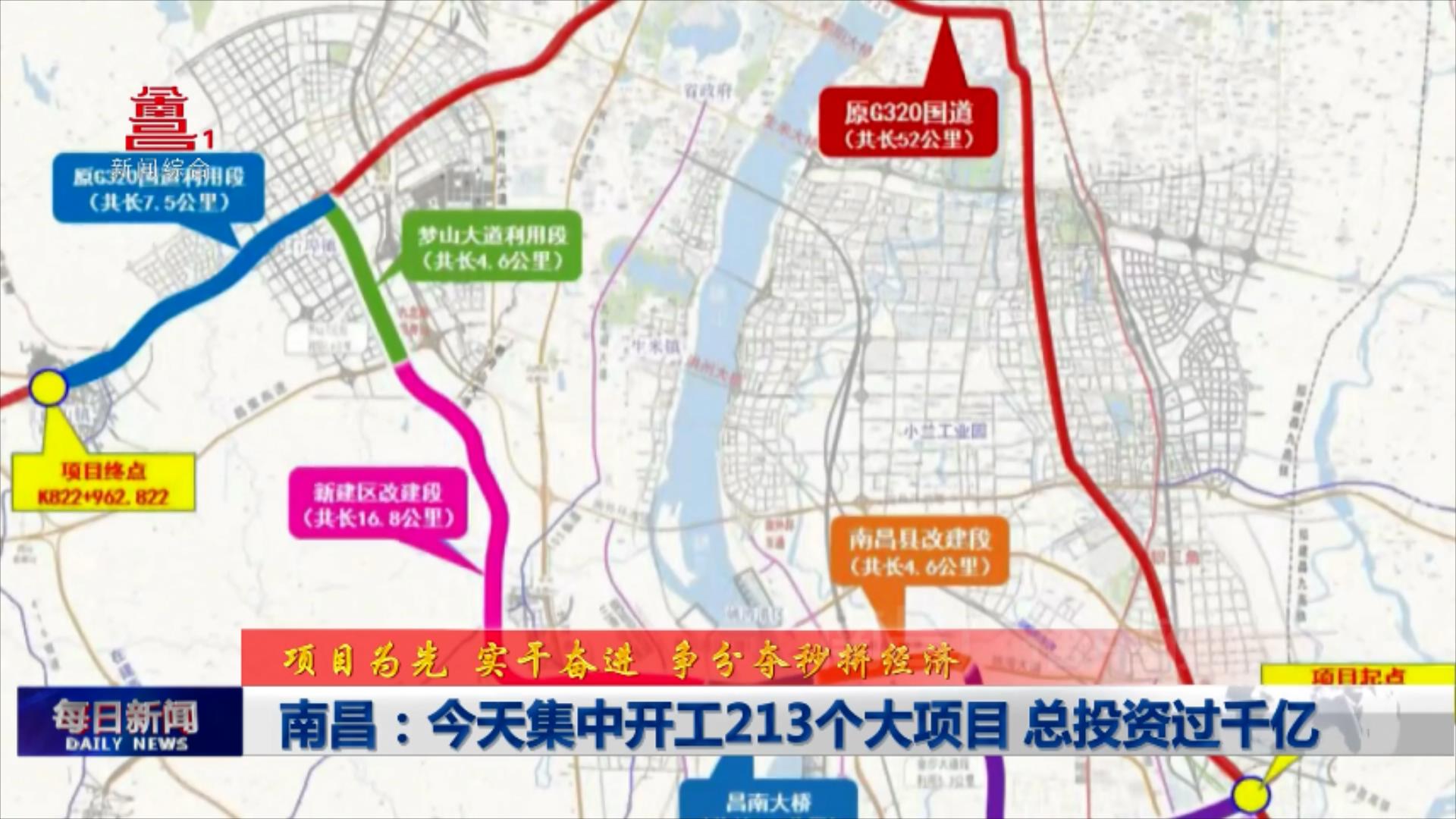 南昌：今天集中开工213个大项目 总投资过千亿