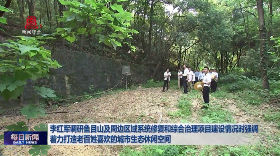 李红军调研鱼目山及周边区域系统修复和综合治理项目建设情况时强调 着力打造老百姓喜欢的城市生态休闲空间 李红军调研鱼目山及周边区域系统修复和综合治理项目建设情况时强调 着力打造老百姓喜欢的城市生态休闲空间