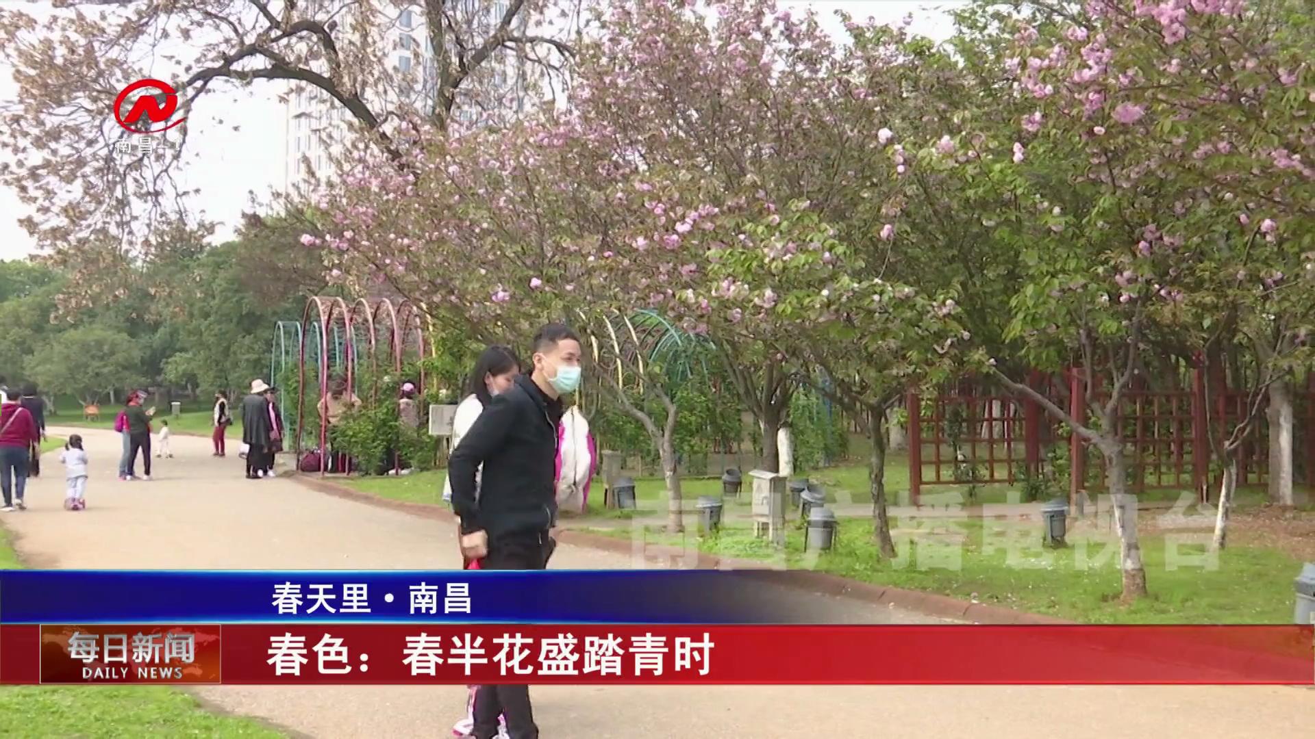 春色：春半花盛踏青时