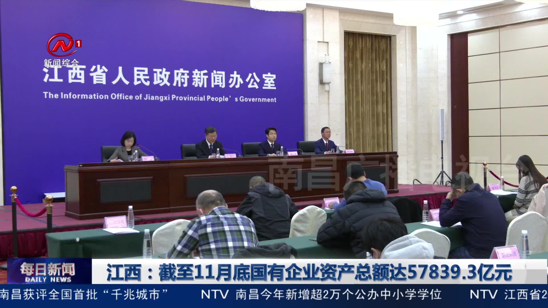 江西：截至11月底国有企业资产总额达57839.3亿元