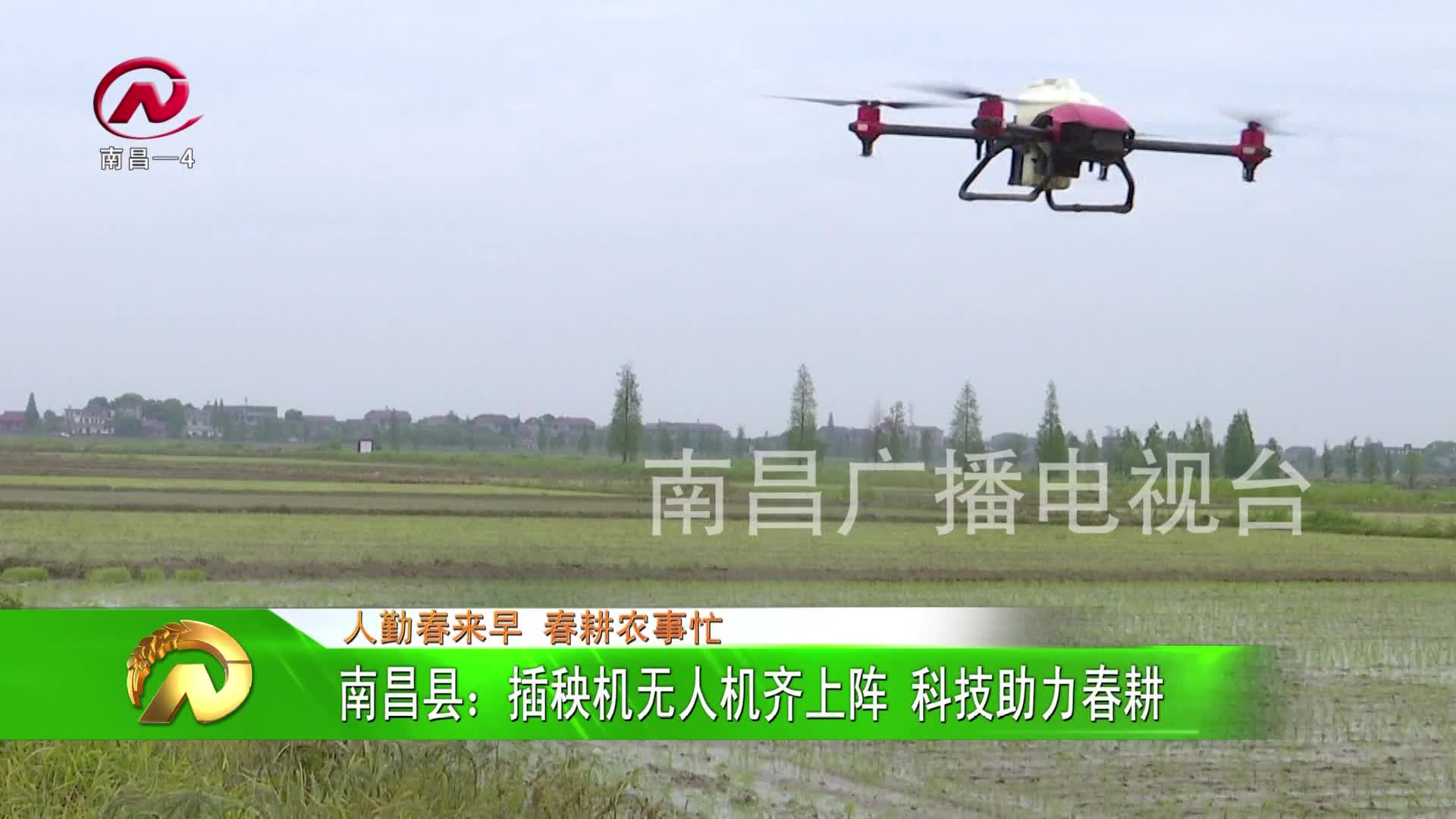 【豫章农视】南昌县：插秧机无人机齐上阵 科技助力春耕