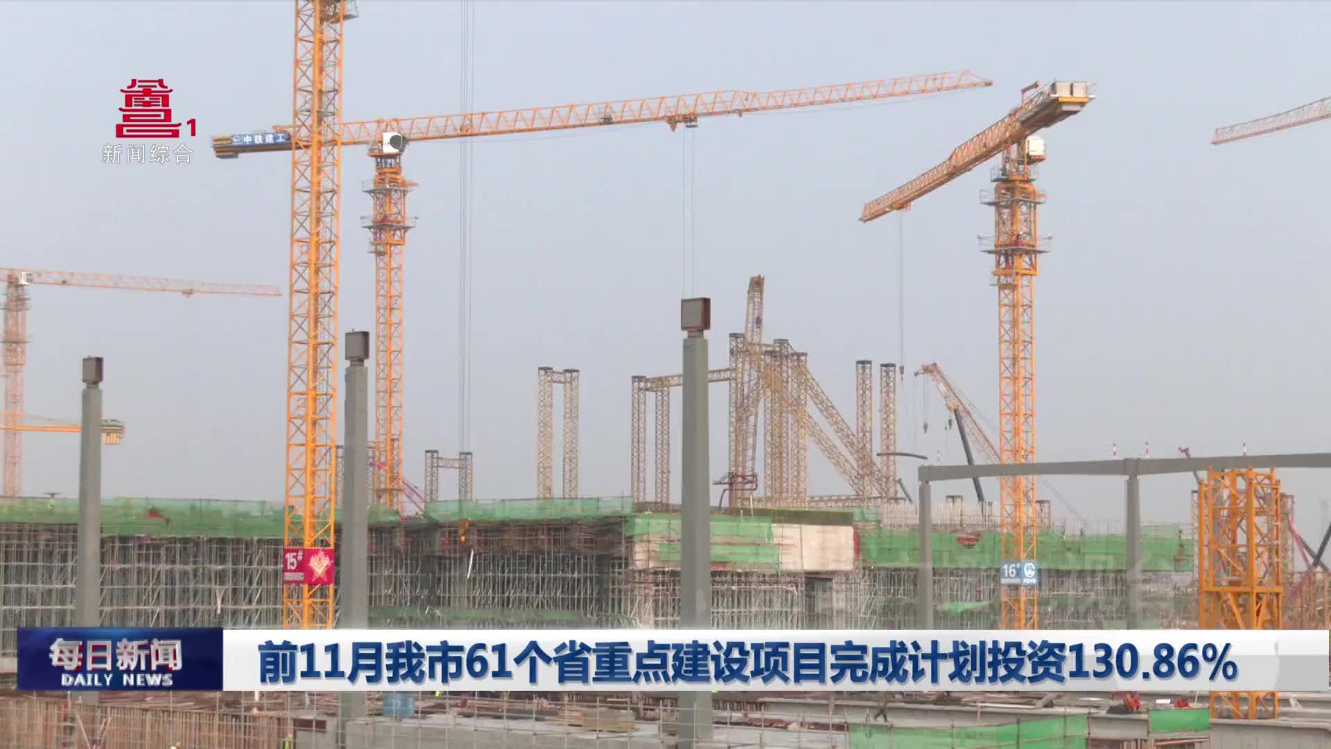 前11月我市61个省重点建设项目完成计划投资130.86%