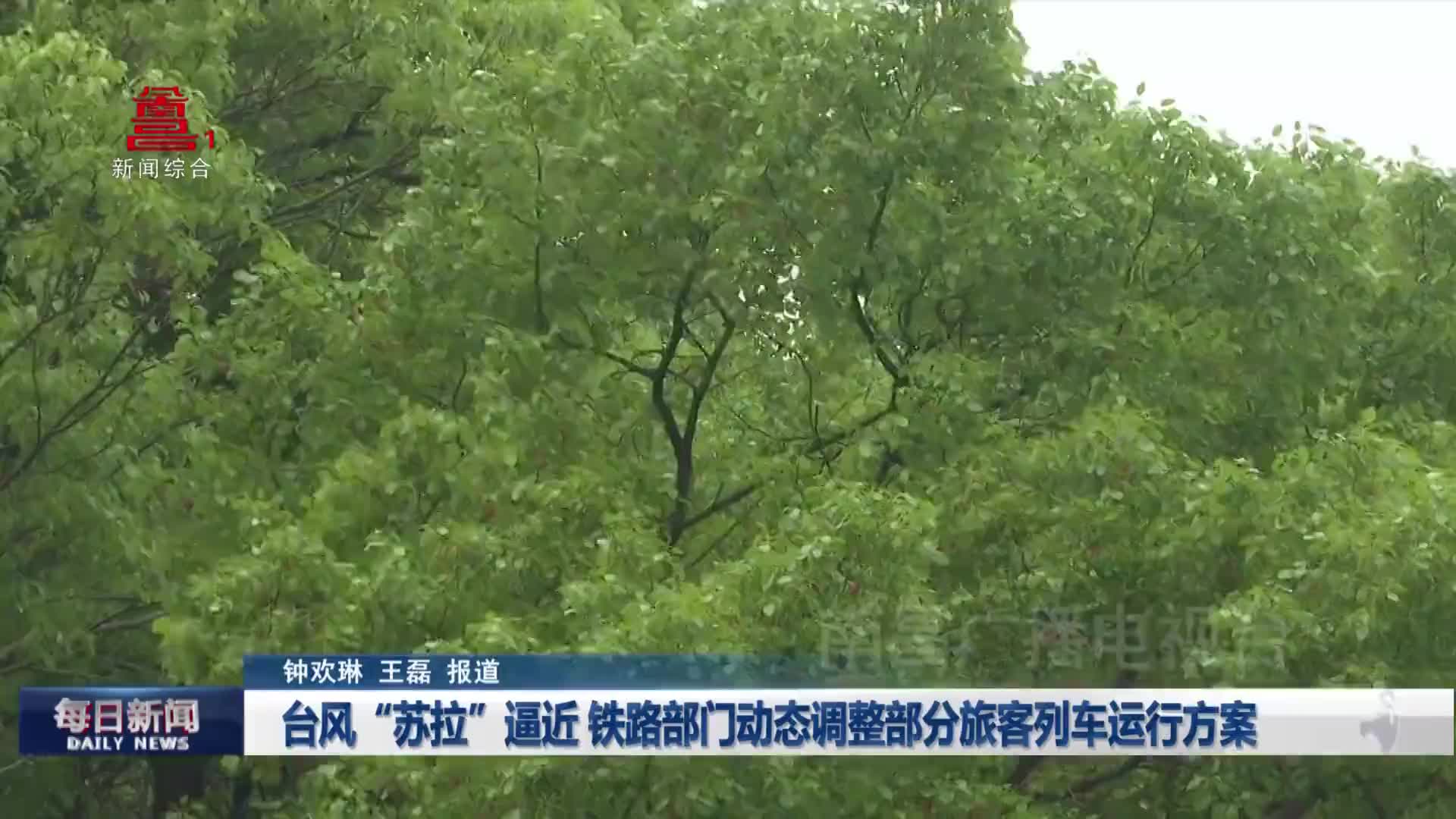 台风“苏拉”逼近 铁路部门动态调整部分旅客列车运行方案