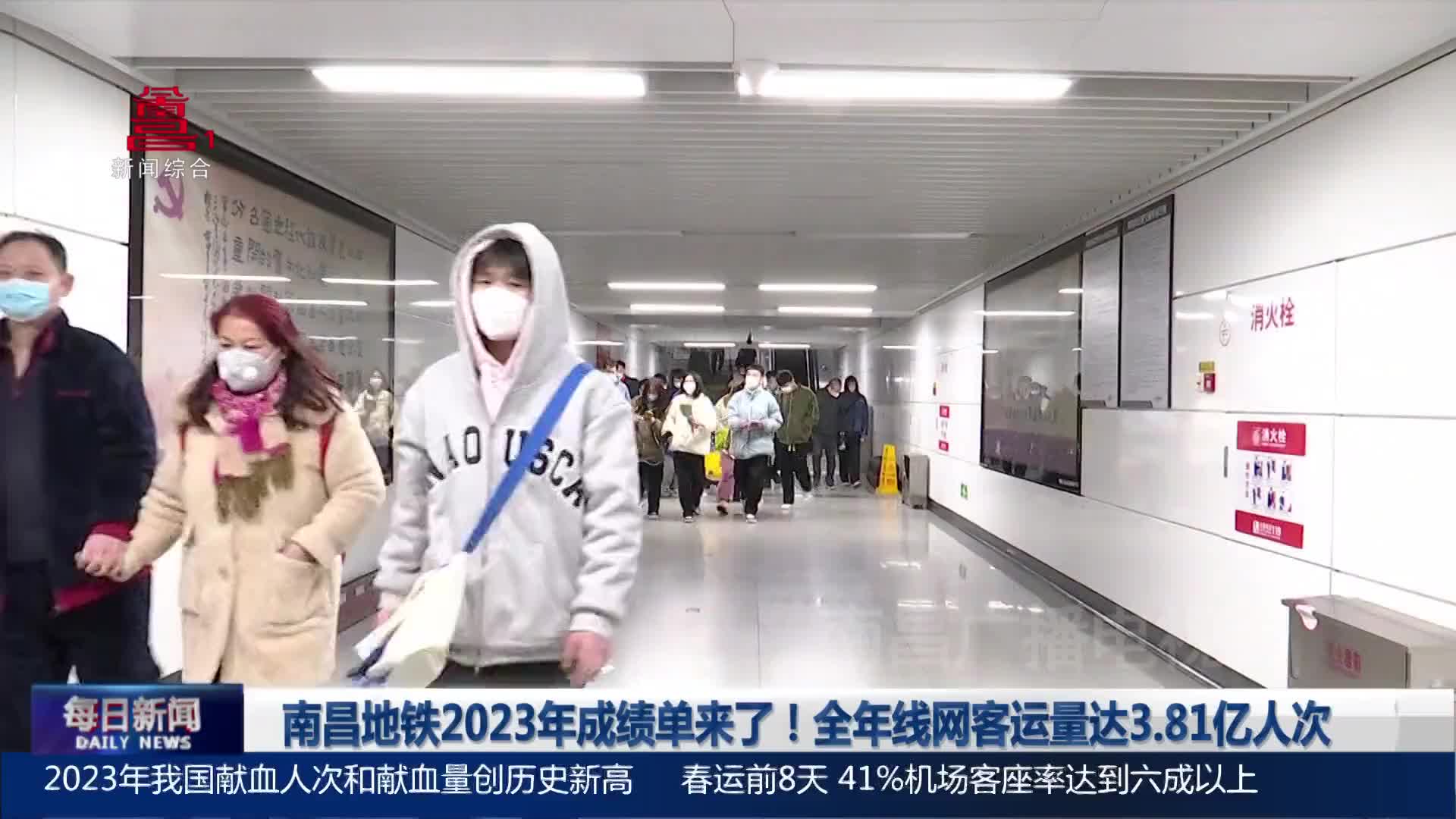 南昌地铁2023年成绩单来了！全年线网客运量达3.81亿人次