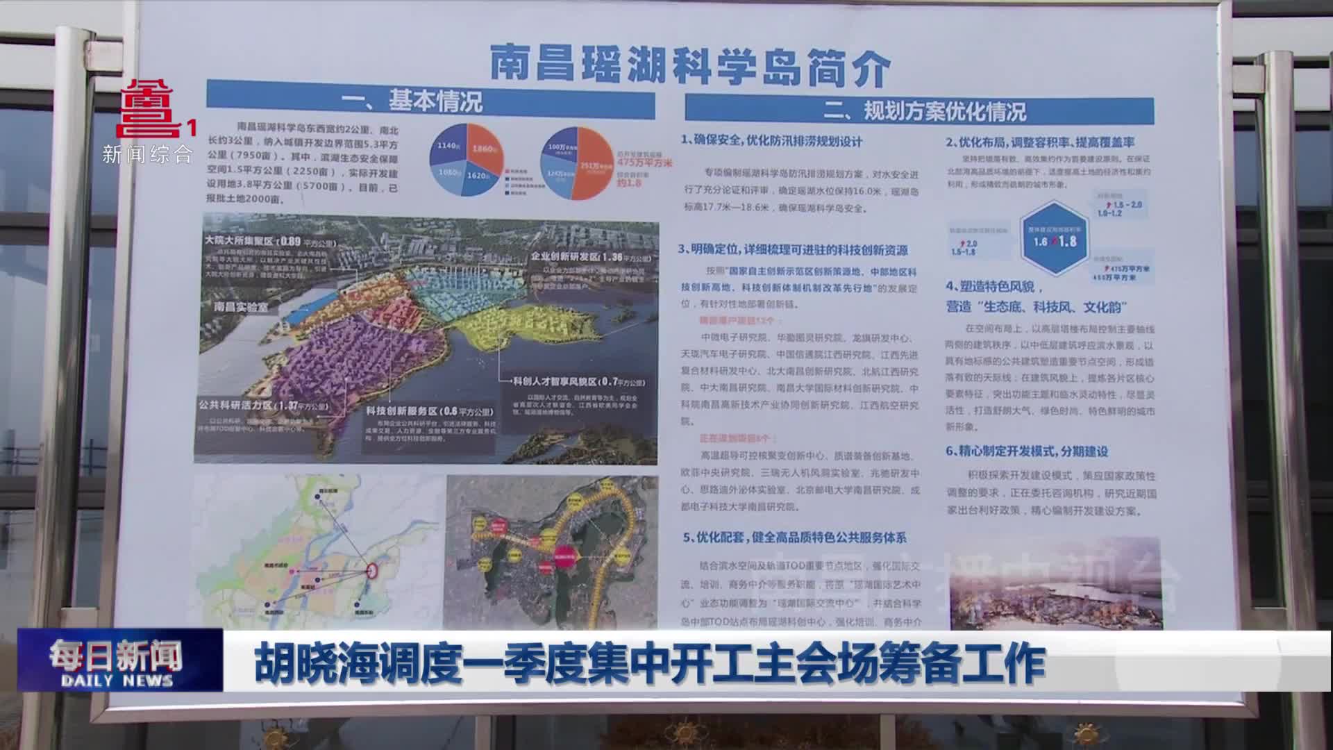 胡晓海调度一季度集中开工主会场筹备工作