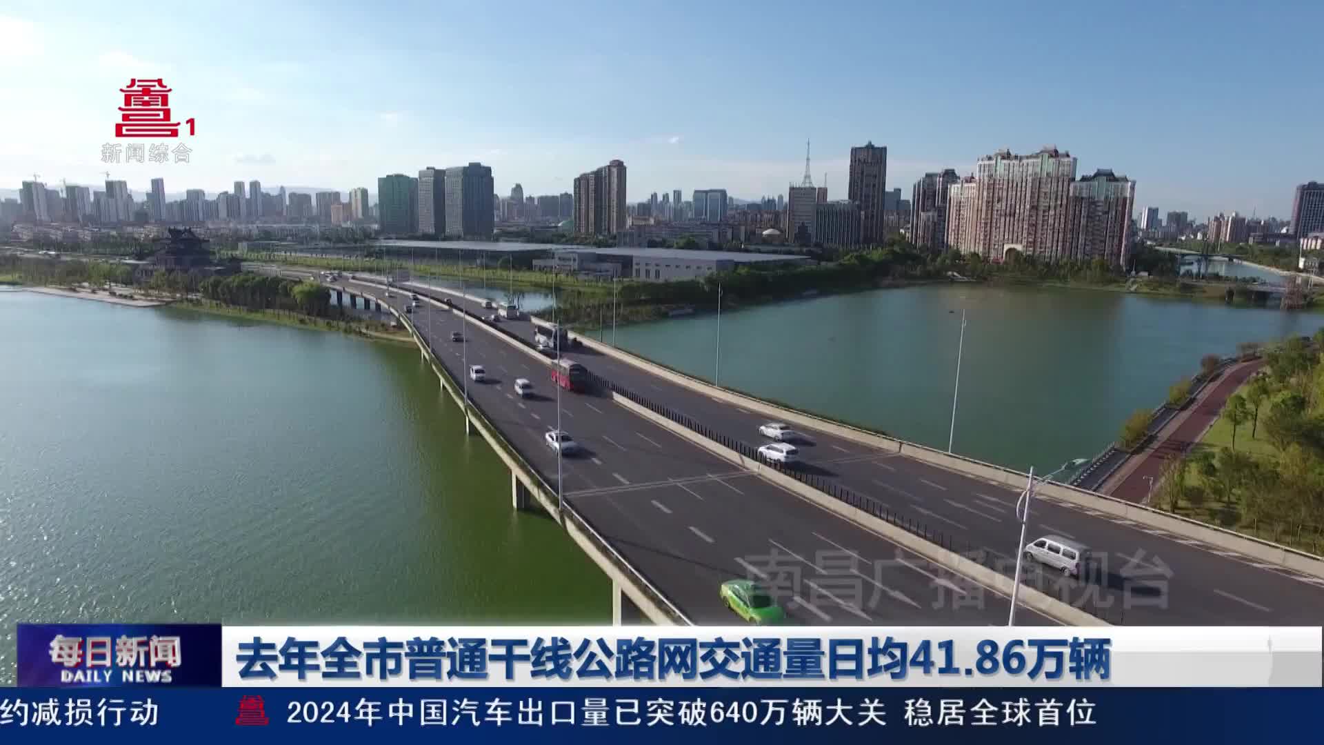 去年全市普通干线公路网交通量日均41.86万辆