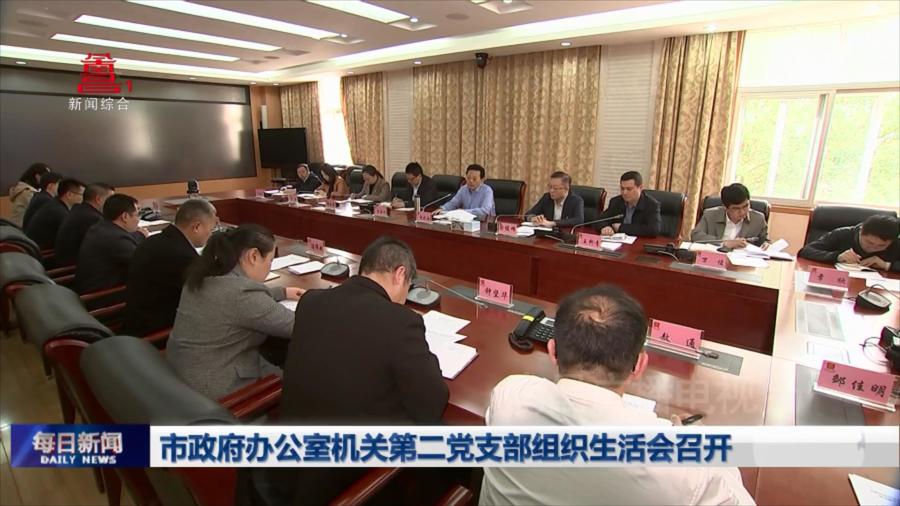 市政府办公室机关第二党支部组织生活会召开