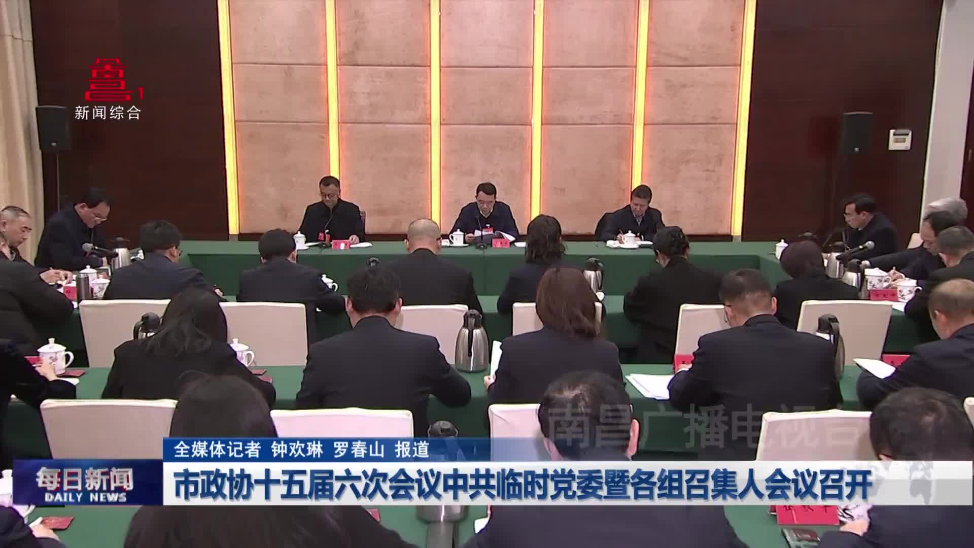 市政协十五届六次会议中共临时党委暨各组召集人会议召开