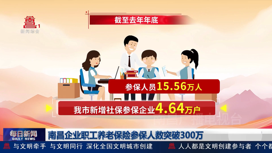 南昌企业职工养老保险参保人数突破300万