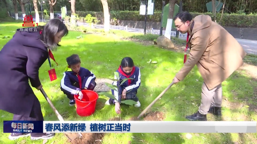 春风添新绿  植树正当时