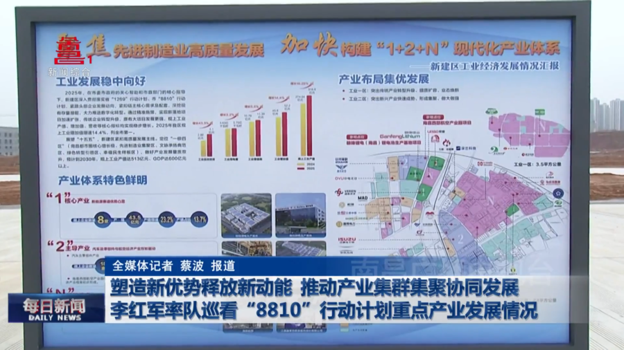 塑造新优势释放新动能 推动产业集群集聚协同发展 李红军率队巡看“8810”行动计划重点产业发展情况
